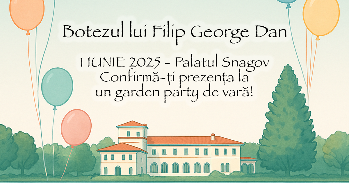 Invitație botez Filip George Dan